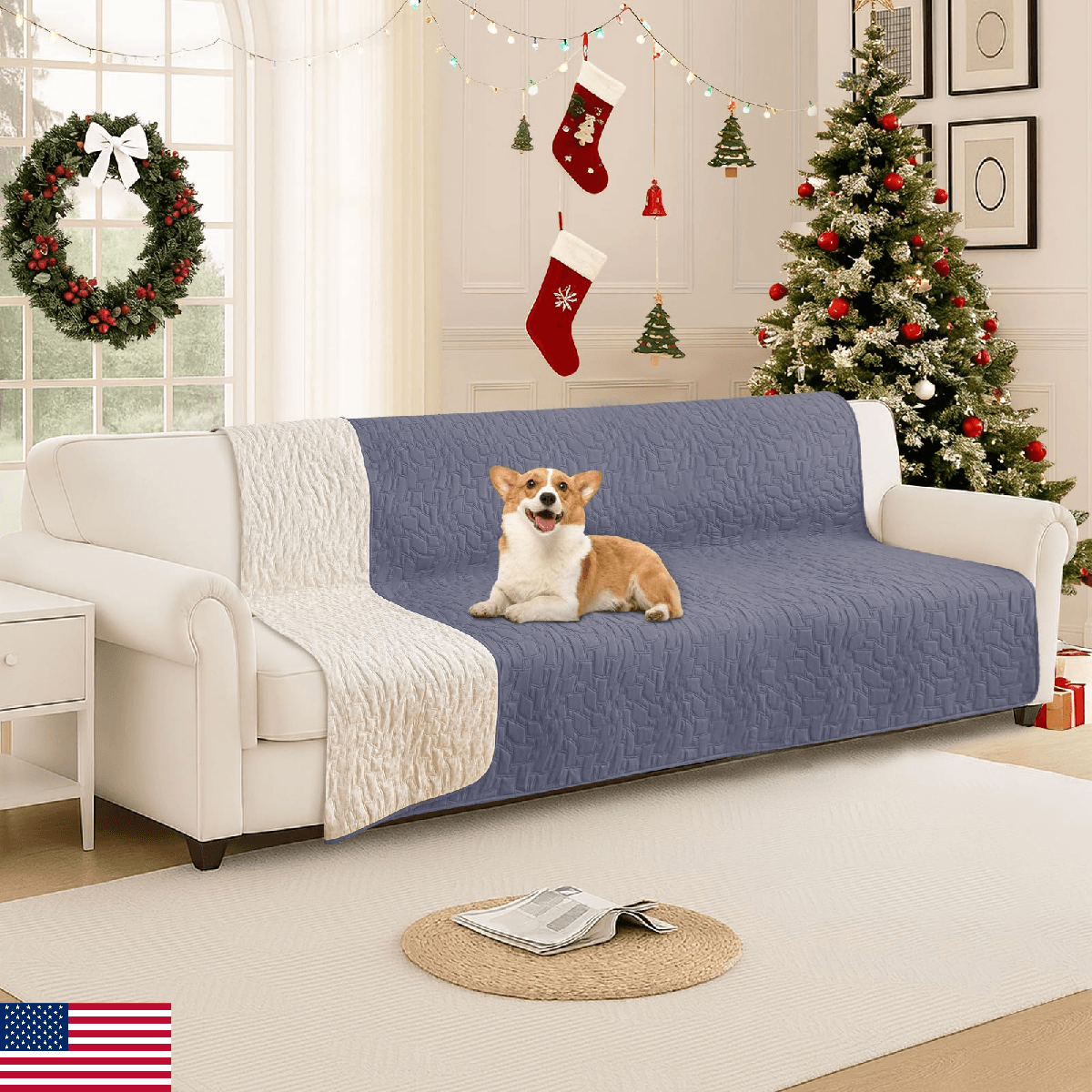 CYCMACO Waterproof Dog Blanket Non-Slip Soft Pet Bed Cover Couch Furniture Crate - Image 1