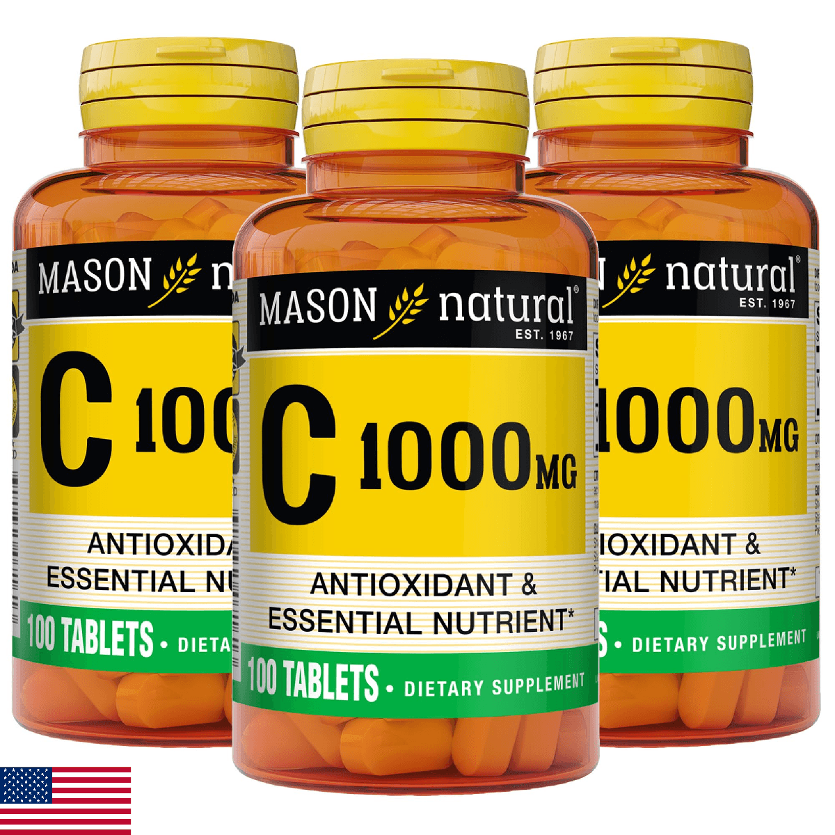 MASON NATURAL Vitamin C 1,000 mg, 300 Day Supply, Supports Healthy Immune System - Image 1