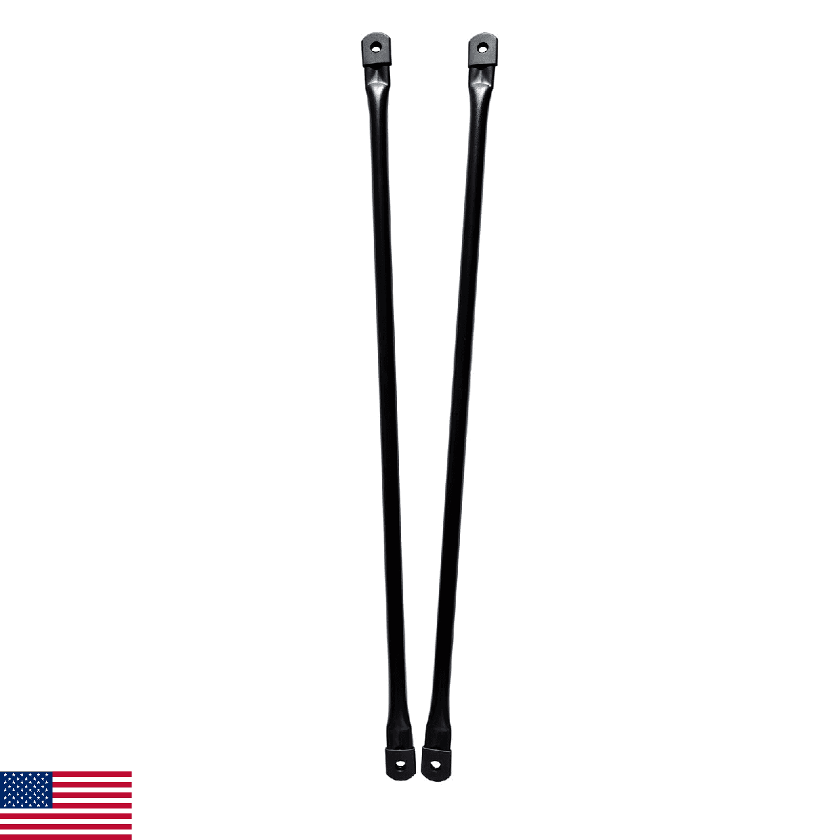 Timyrimy 28"/71cm Garden Swing Replacement Bars, Matte Black Metal Round Rods fo - Image 1