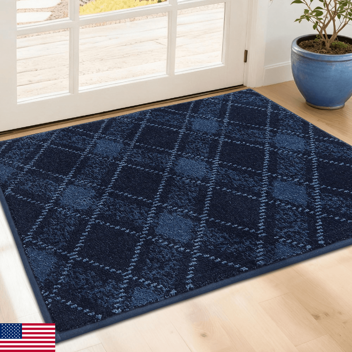 COSY HOMEER Indoor Door Mat Non-Slip Entryway Rug, Soft Absorbent TPR Backing Do - Image 1