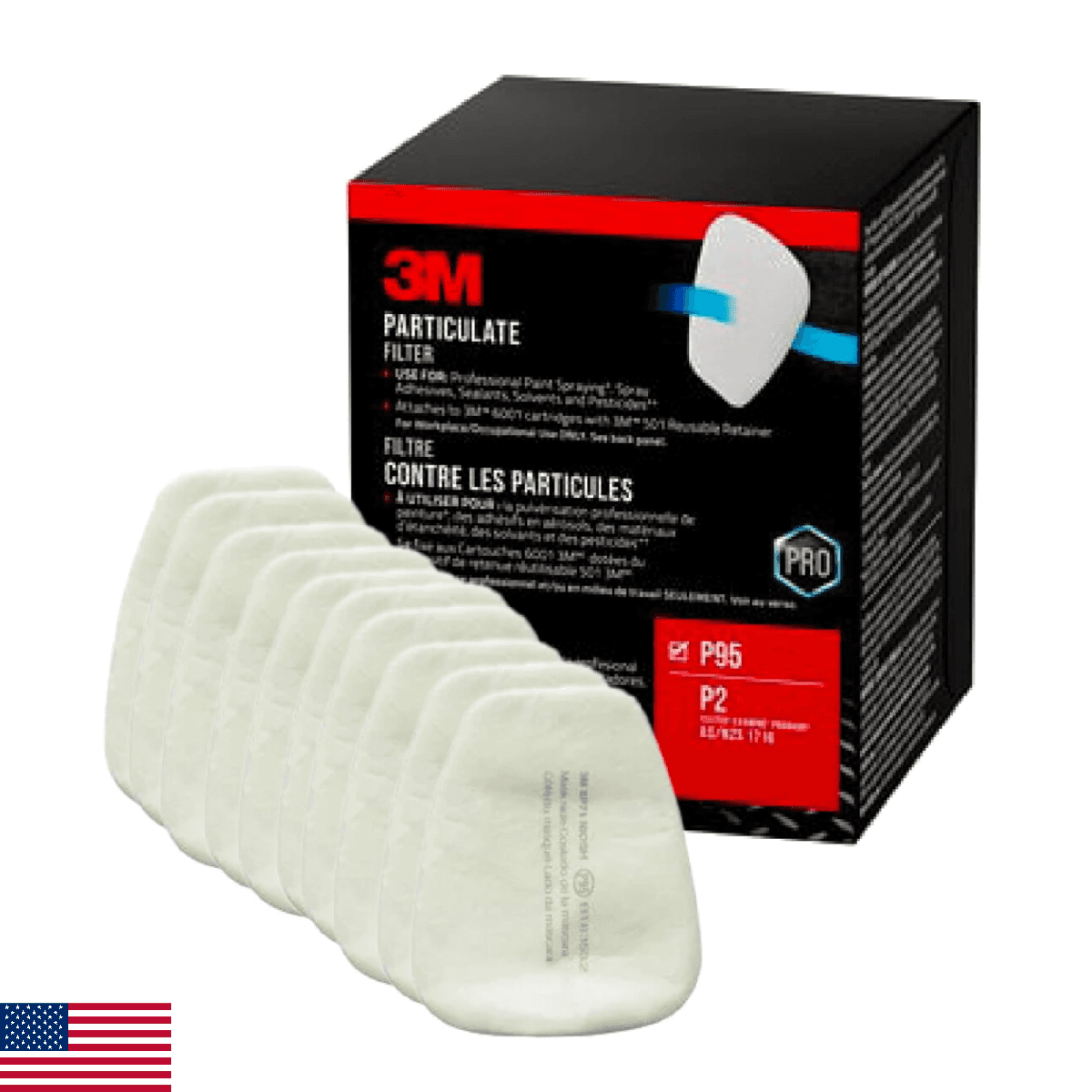 3M Particulate Filter 5P71, P95, 5-pairs of Filters - Image 1