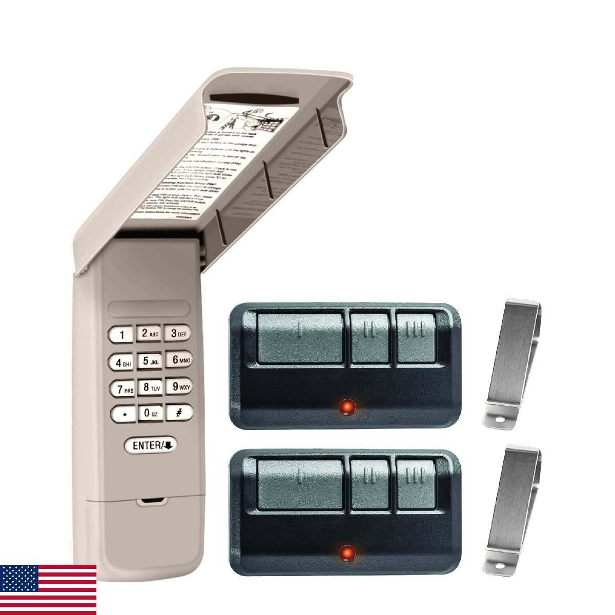 Chamberlain 940EV-P2 953EV-P2 Universal Garage Door Opener Keypad & Remote【12 Ye - Image 1