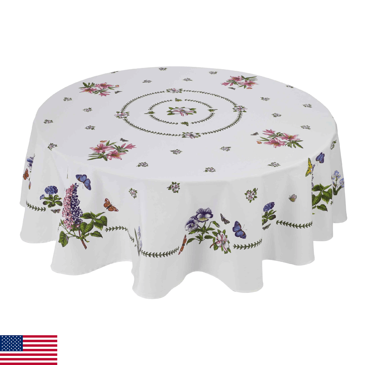 Avanti Linens - Round Tablecloth, Cotton-Blend Kitchen & Table Linens for Everyd - Image 1