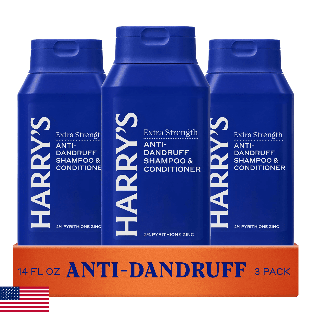 Harry's Extra-Strength Anti-Dandruff Men's 2 in 1 Shampoo and Conditioner - (3 P - Image 1