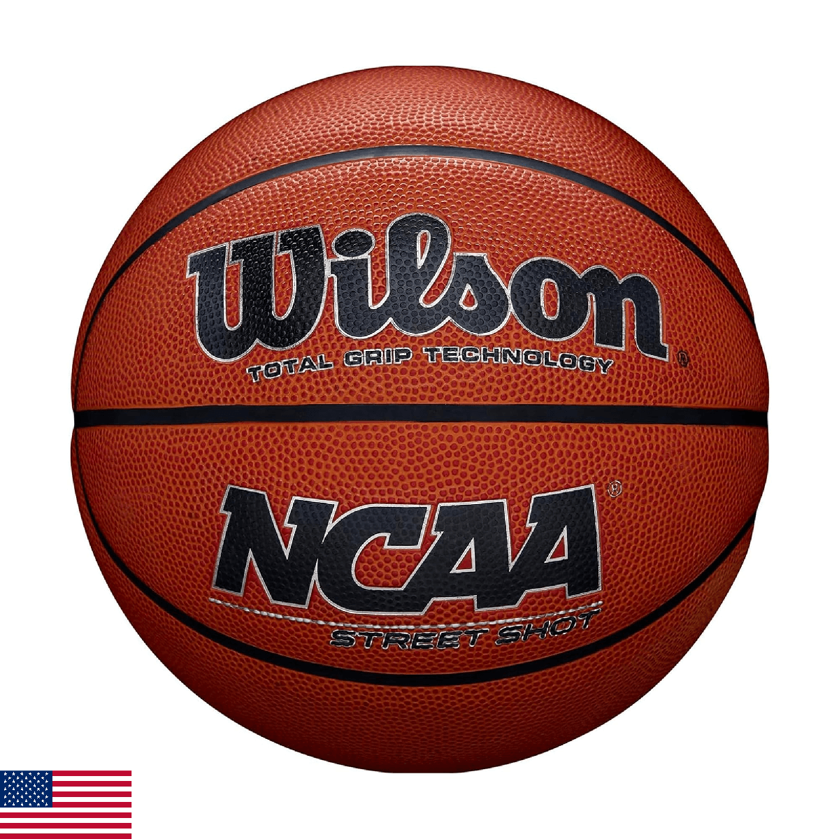 Wilson NCAA Street Shot Outdoor Basketball - Size 7 - 29.5', Brown - Image 1