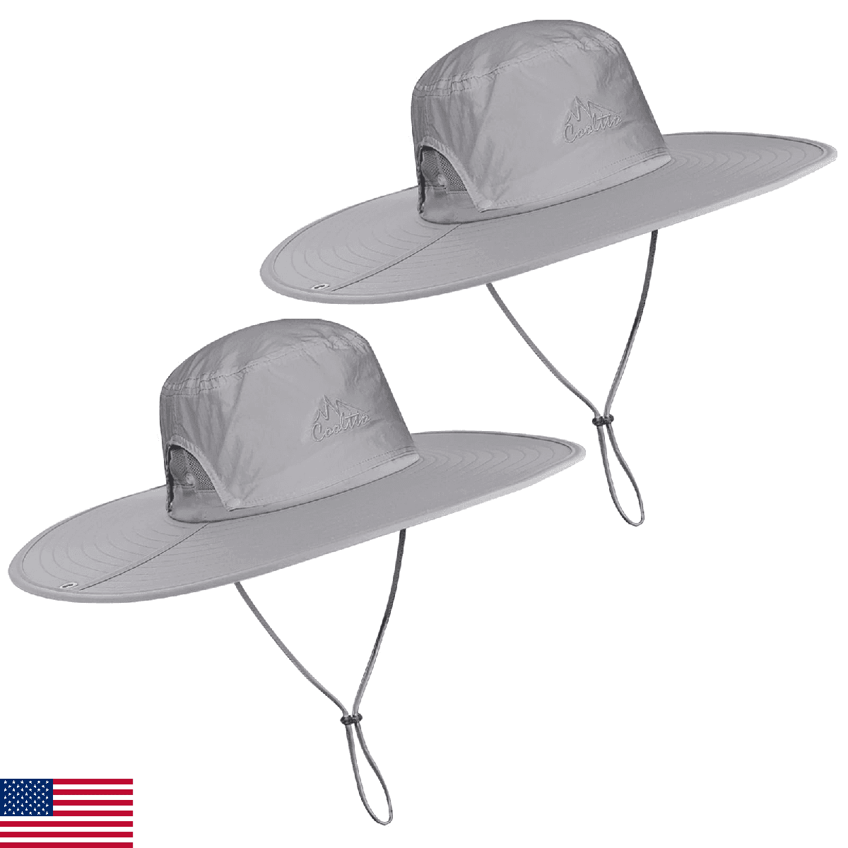 Wide Brim Sun Hats for Men Women 2 Pack, Bucket Hat UPF 50+ Foldable Waterproof - Image 1