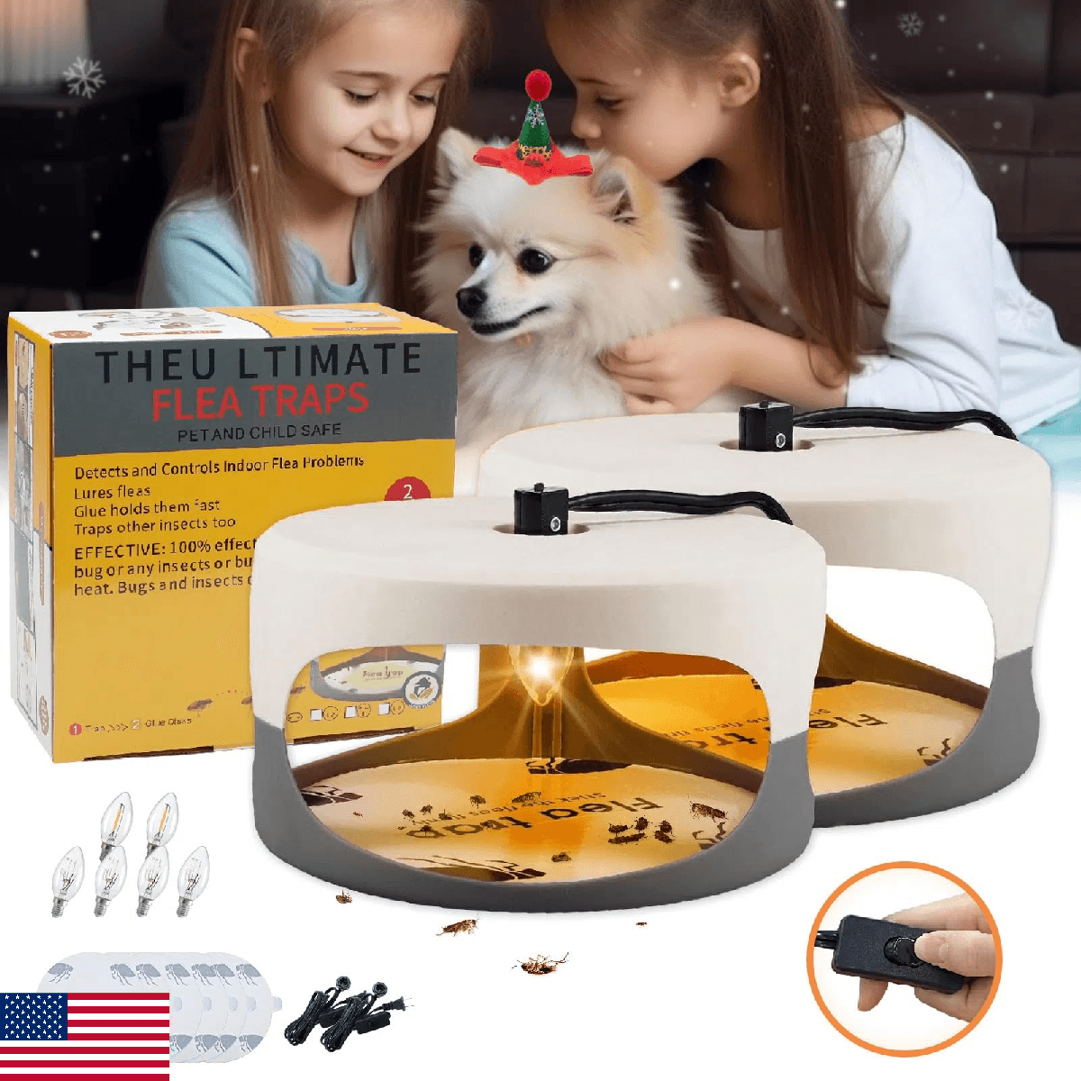 Flea Traps for Inside Your Home 2 Packs, Flea Trap Indoor Pest Control Trapper I - Image 1