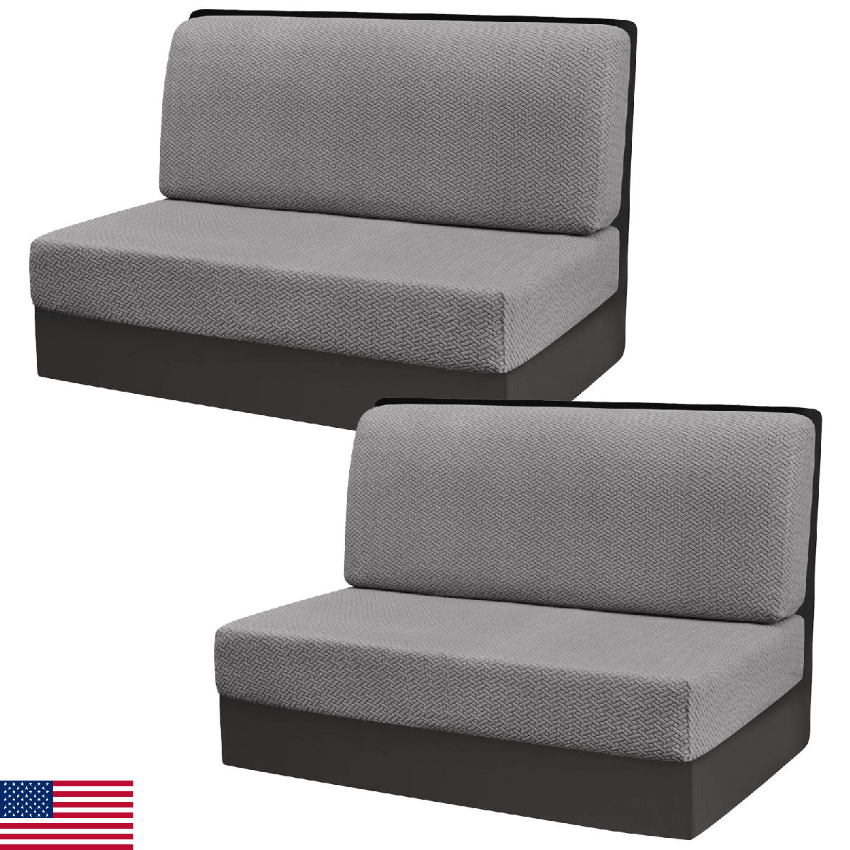 Gollense RV Dinette Cushion Covers Stretch Camper Seat Sectional Sofa - Image 1