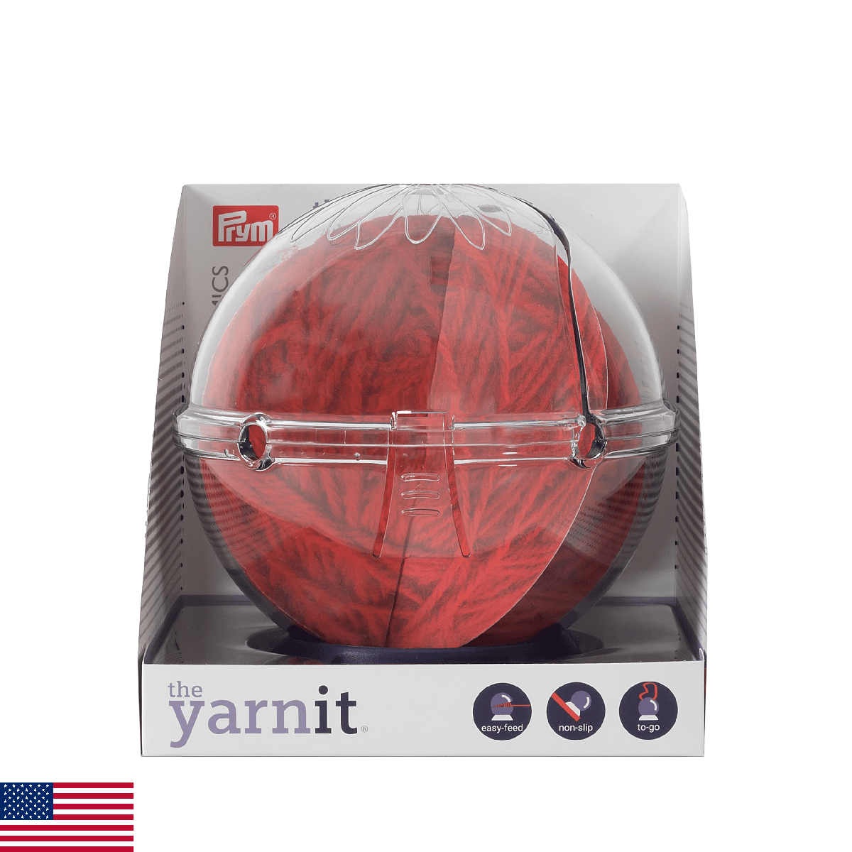 Prym Yarnit Travel Yarn Holder for Knitting & Crochet – Prevents Tangles with Tw - Image 1