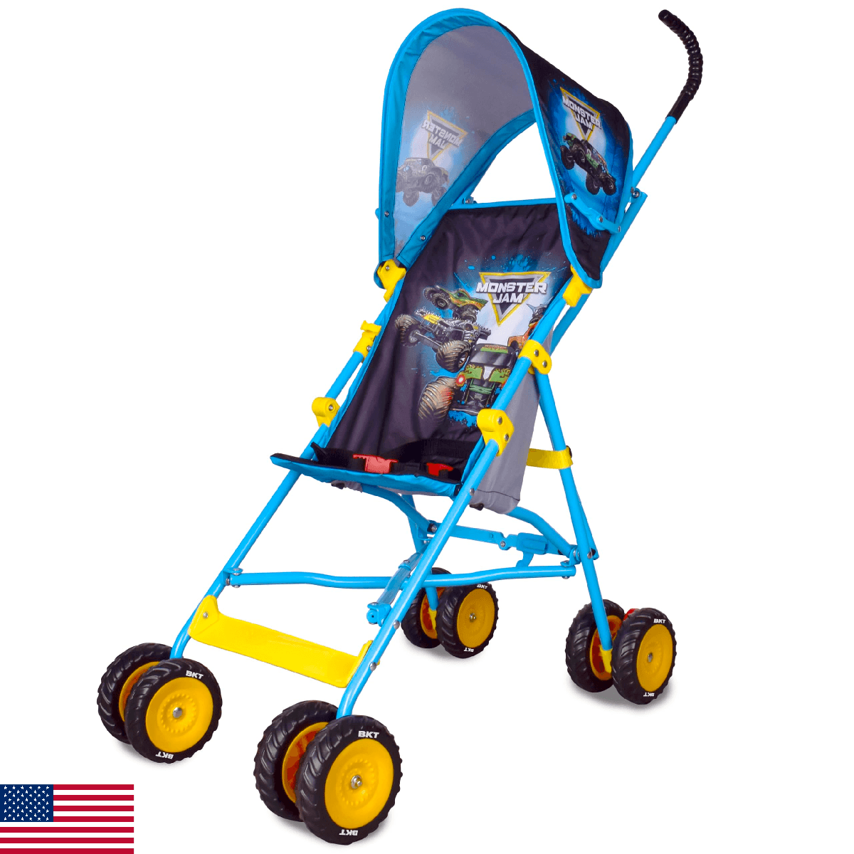 Monster Jam Official Umbrella Stroller with Canopy, Lightweight Easy Fold Compac - Image 1