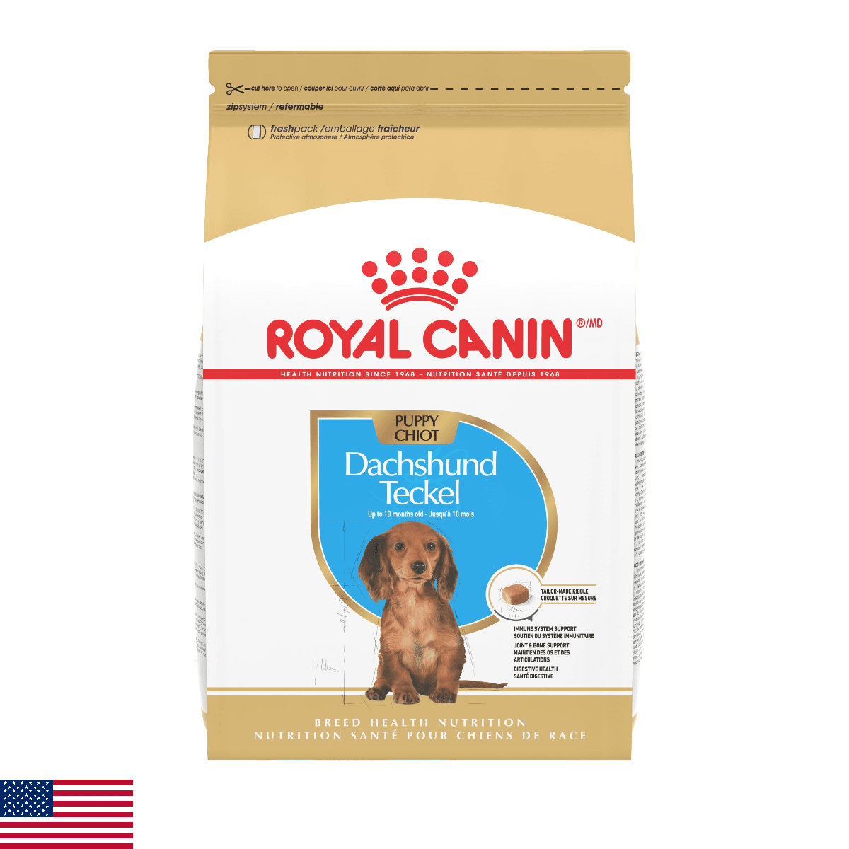 Royal Canin Breed Health Nutrition Dachshund Puppy Dry Dog Food, 2.5 lb Bag - Image 1
