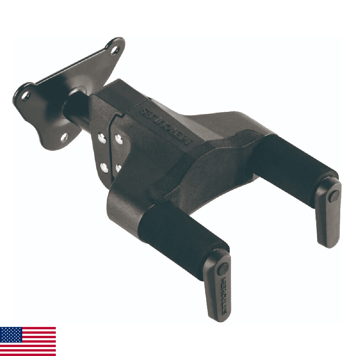 Hercules Stands GSP39WB Plus Short Arm Steel Base Wall Mount Guitar Hanger with - Image 1