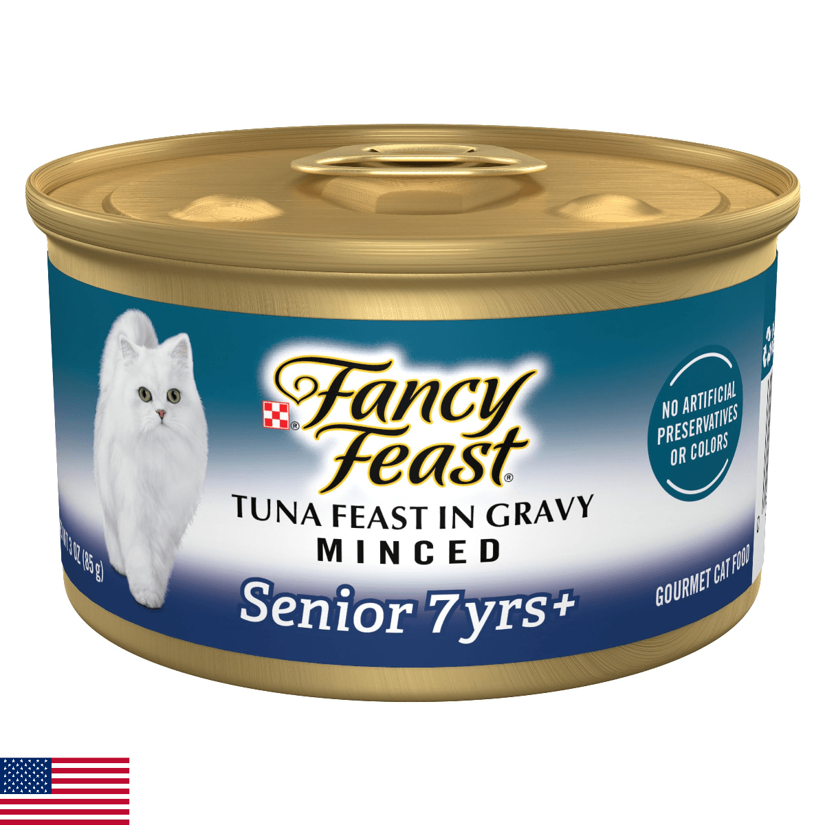 Purina Fancy Feast Senior Wet Cat Food 7 Years Plus Tuna Feast In Gravy Minced - - Image 1