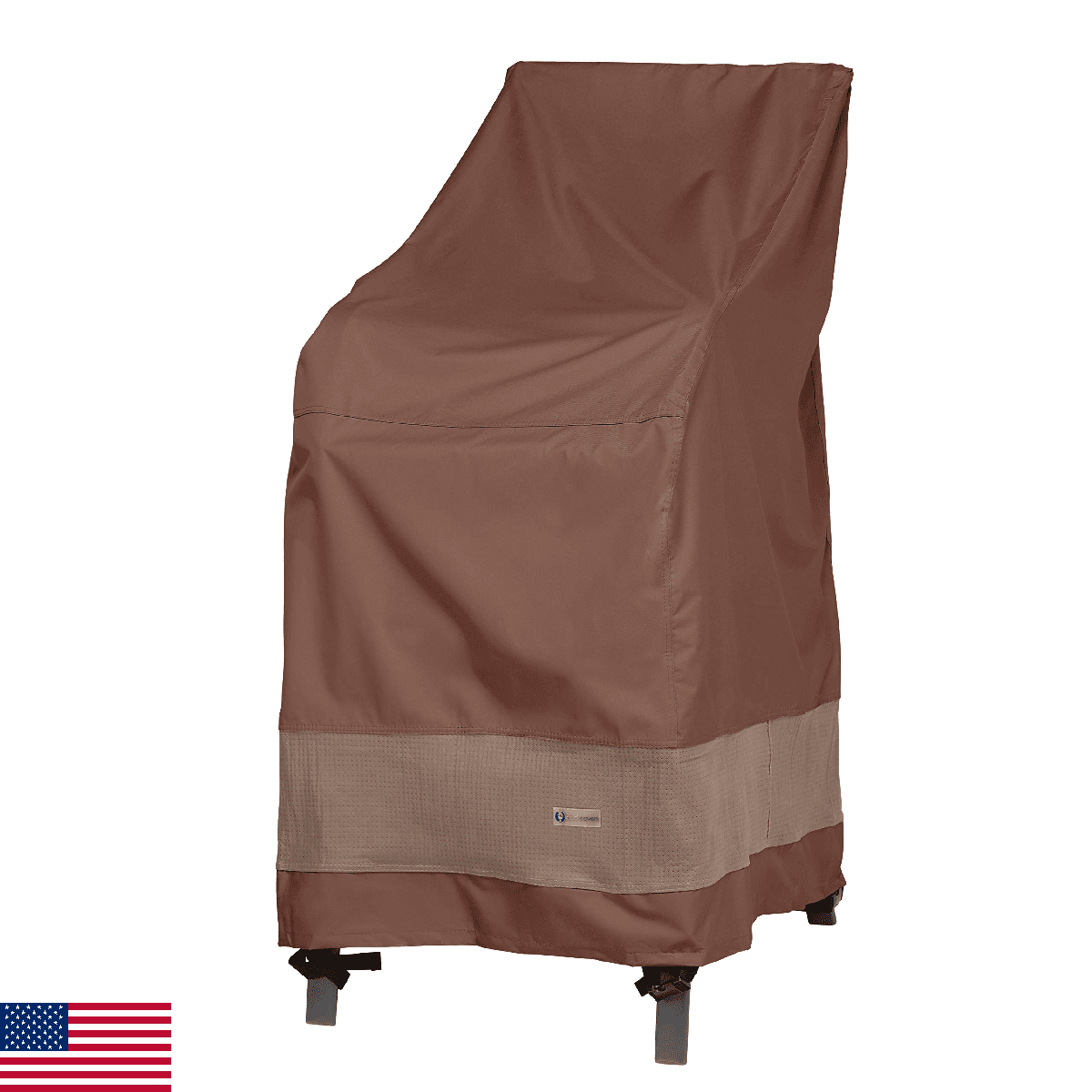 DUCKCOVERS Ultimate Waterproof 28 Inch Stackable Patio Chair Cover, Outdoor Chai - Image 1