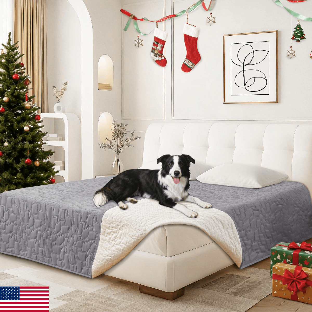 CYCMACO Waterproof Dog Bed Cover Pet Blanket Couch Cover for Dogs Washable Non-S - Image 1