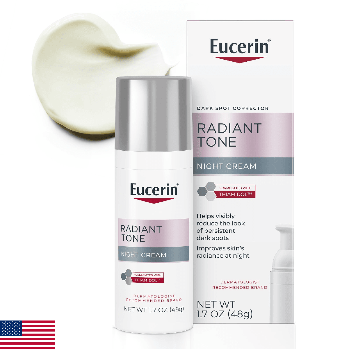 Eucerin Radiant Tone Night Cream, Dark Spot Corrector with Thiamidol, Night Mois - Image 1
