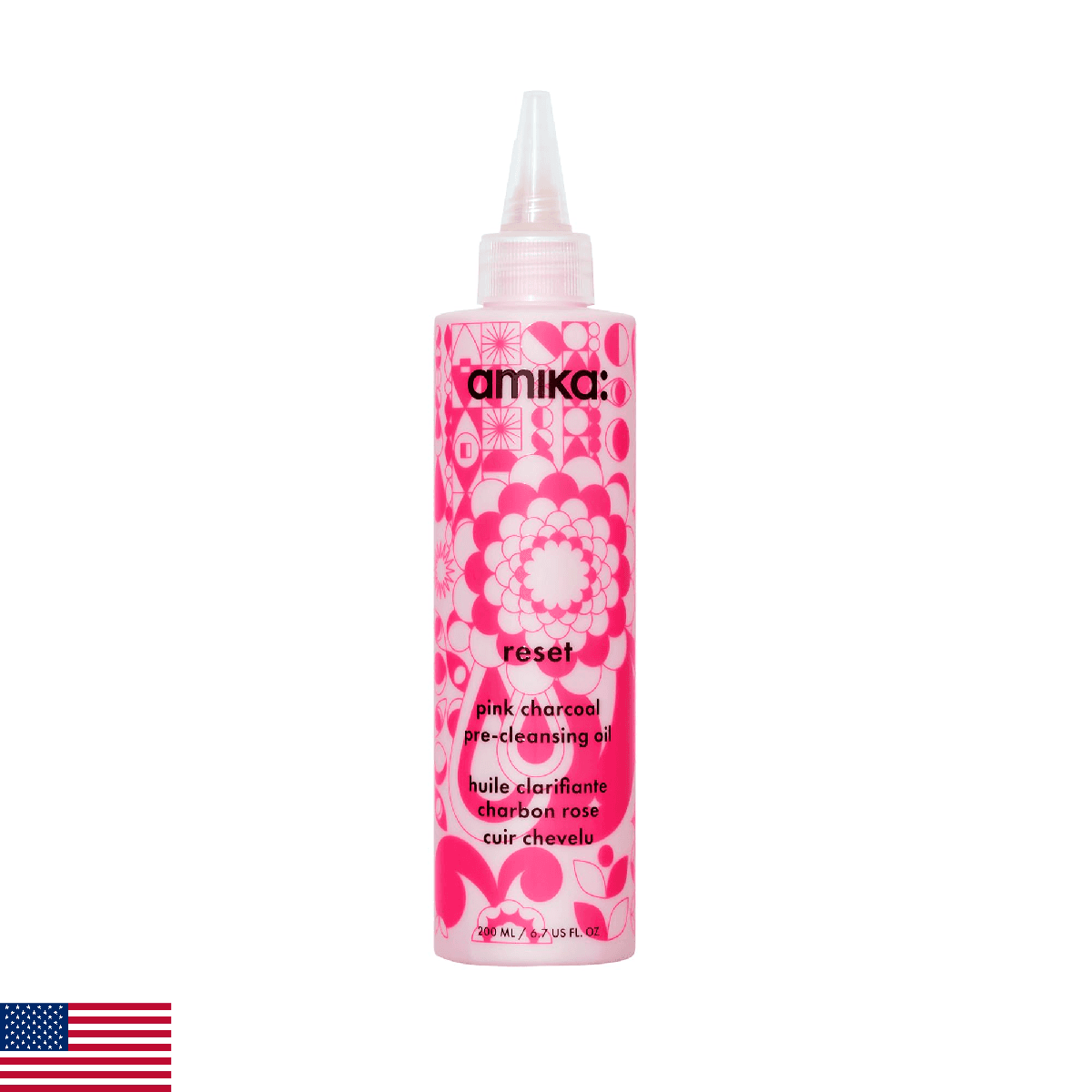 Amika Reset Pink Charcoal Scalp Cleansing Oil Unisex 6.7 oz (Pack of 1) - Image 1