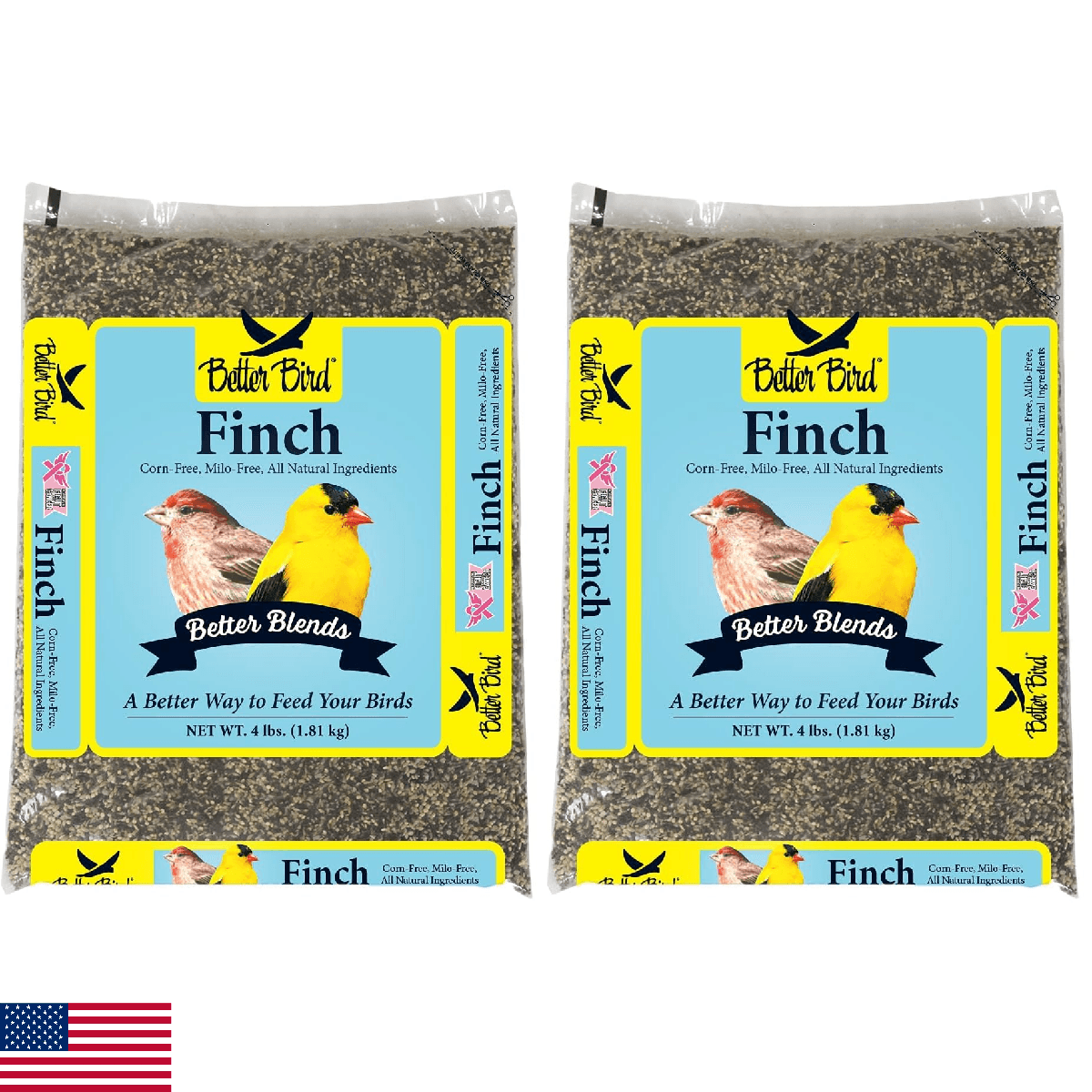 Better Bird Finch Food 4lb Pack of 2 Bird Seed Wild Bird Food - Image 1