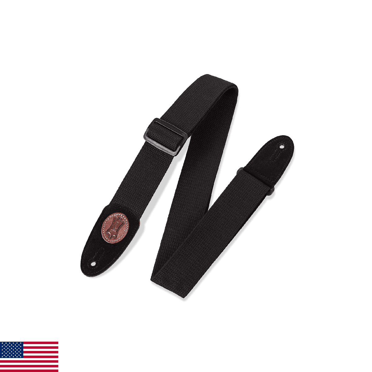 Levy's Leathers X-long 2 Cotton Guitar Strap, Black - Image 1