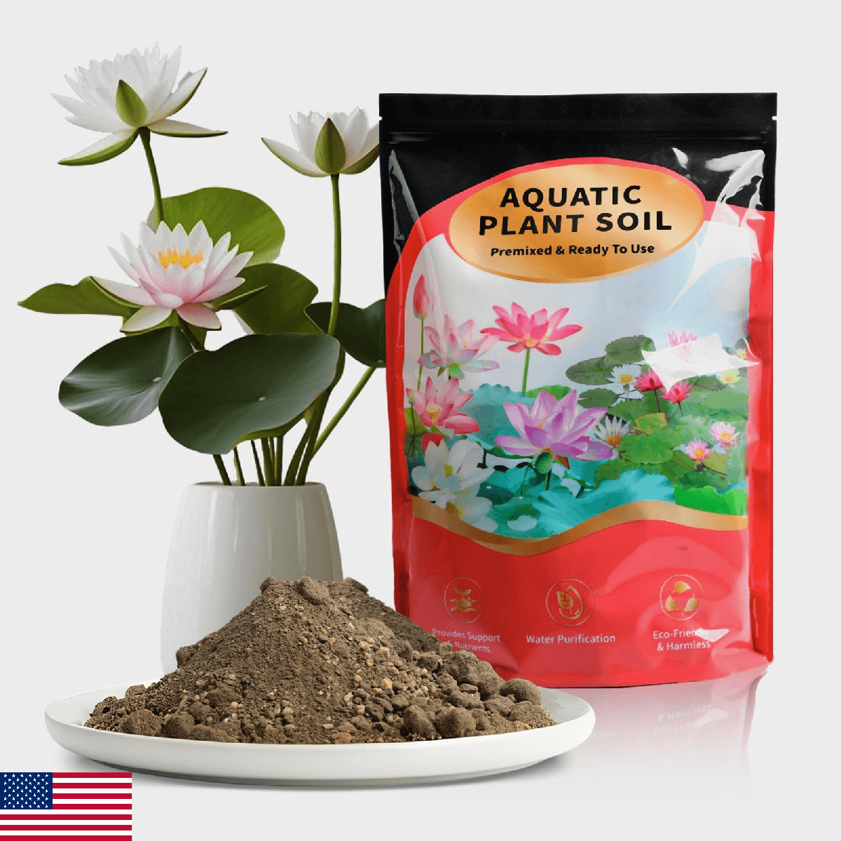 Doter Aquatic Plant Soil for Lotus & Pond Plants/Aquaquarium Substrate 6.6 LBS- - Image 1