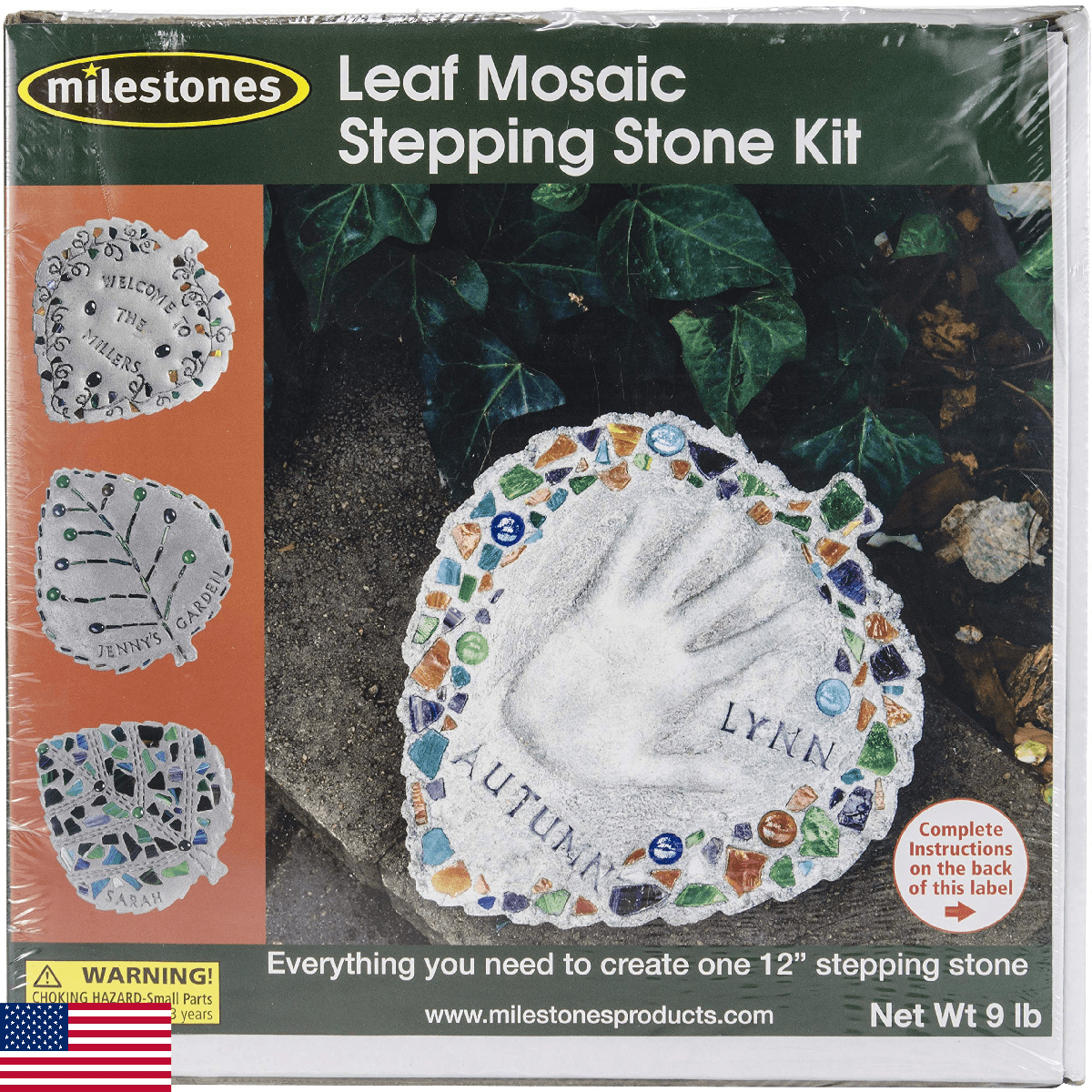 Mosaic Stepping Stone Kit, Leaf - Image 1