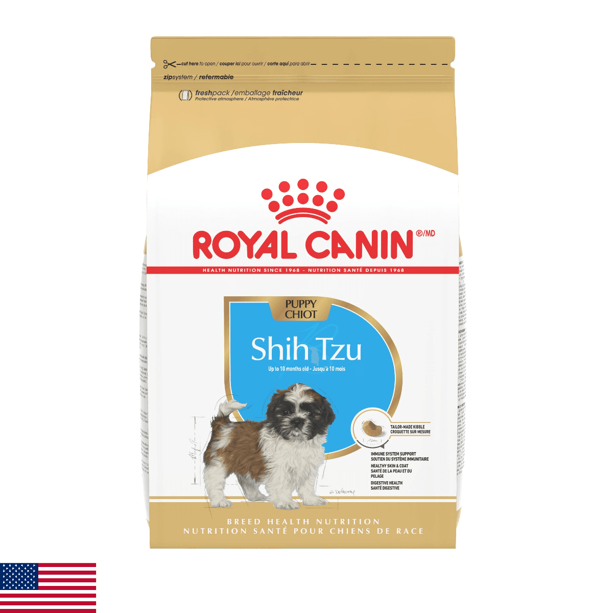 Royal Canin Breed Health Nutrition Shih Tzu Puppy Dry Dog Food, 2.5 lb Bag - Image 1