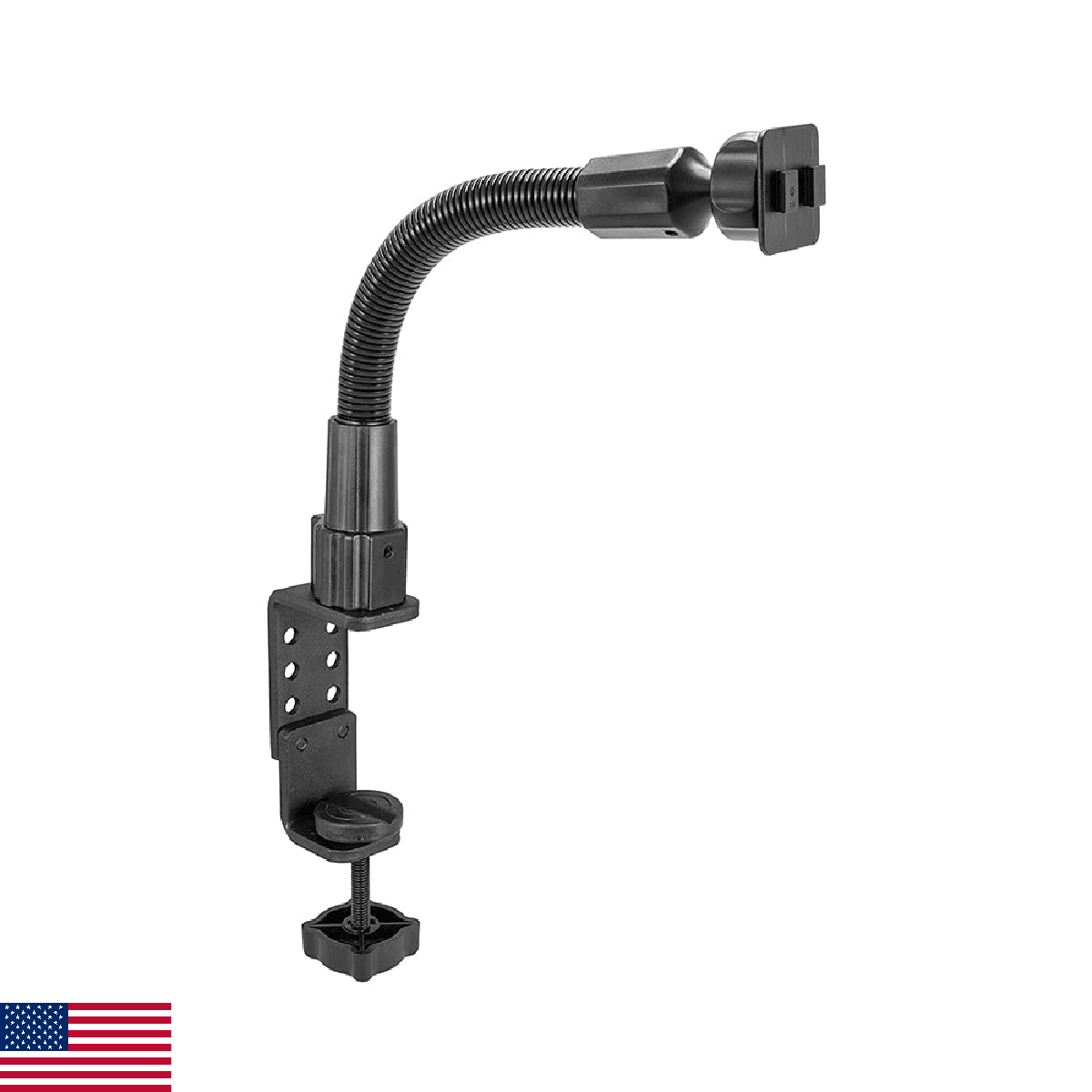 ARKON Mounts Heavy-Duty Desk Cart or Table Clamp Mount with 12-inch Gooseneck –D - Image 1