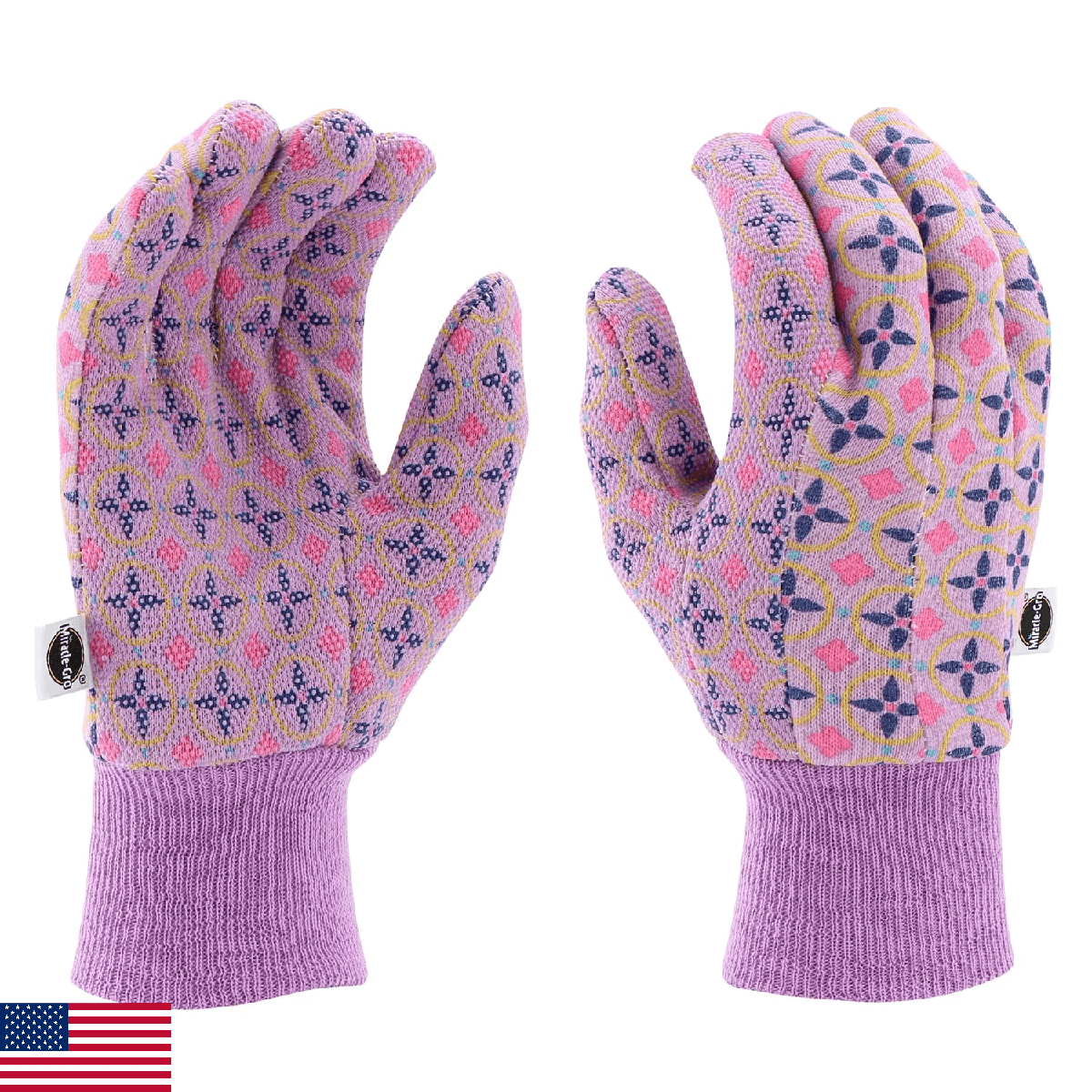Miracle Gro Women's Printed Jersey Dotted Palm Garden Work Gloves, Light Weight - Image 1