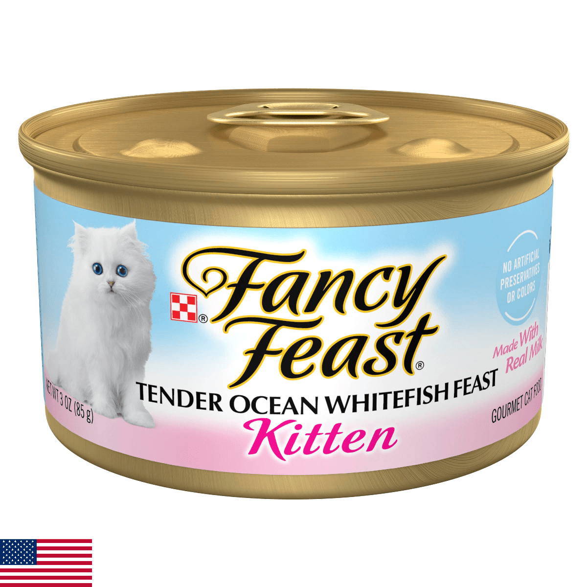 Purina Fancy Feast Tender Ocean Whitefish Feast Wet Kitten Food - (Pack of 24) 3 - Image 1