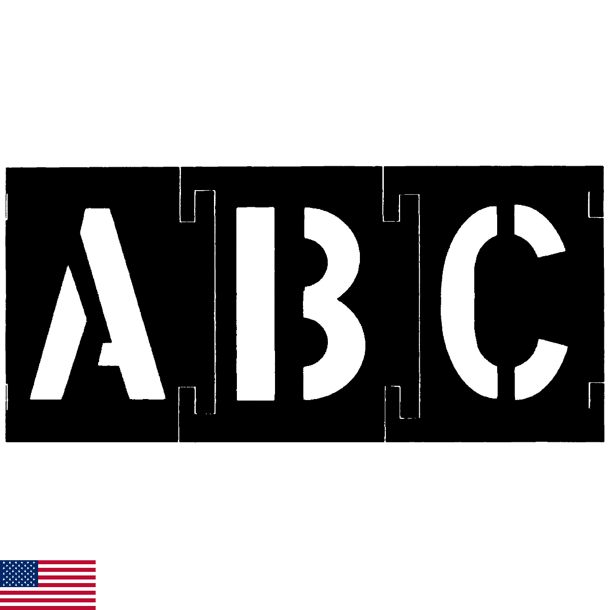 CH Hanson 10198 6" - 46 pc. Plastic Interlocking Stencil - Image 1