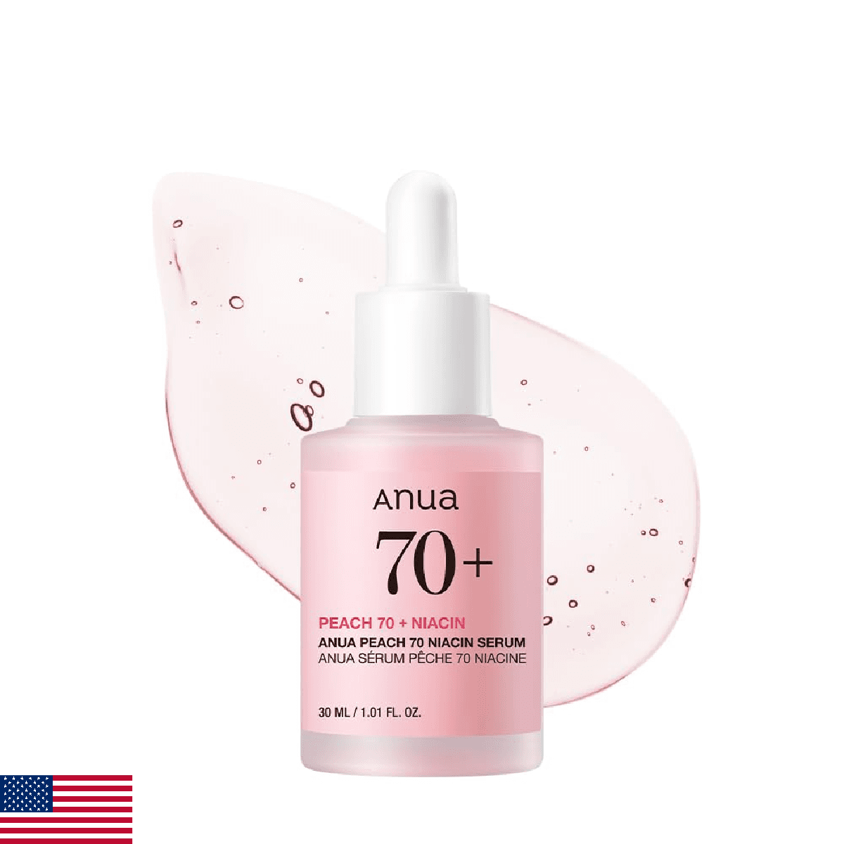 Anua Peach 70 Niacinamide Serum 30ml / brightening hydrating face serum/daily cl - Image 1
