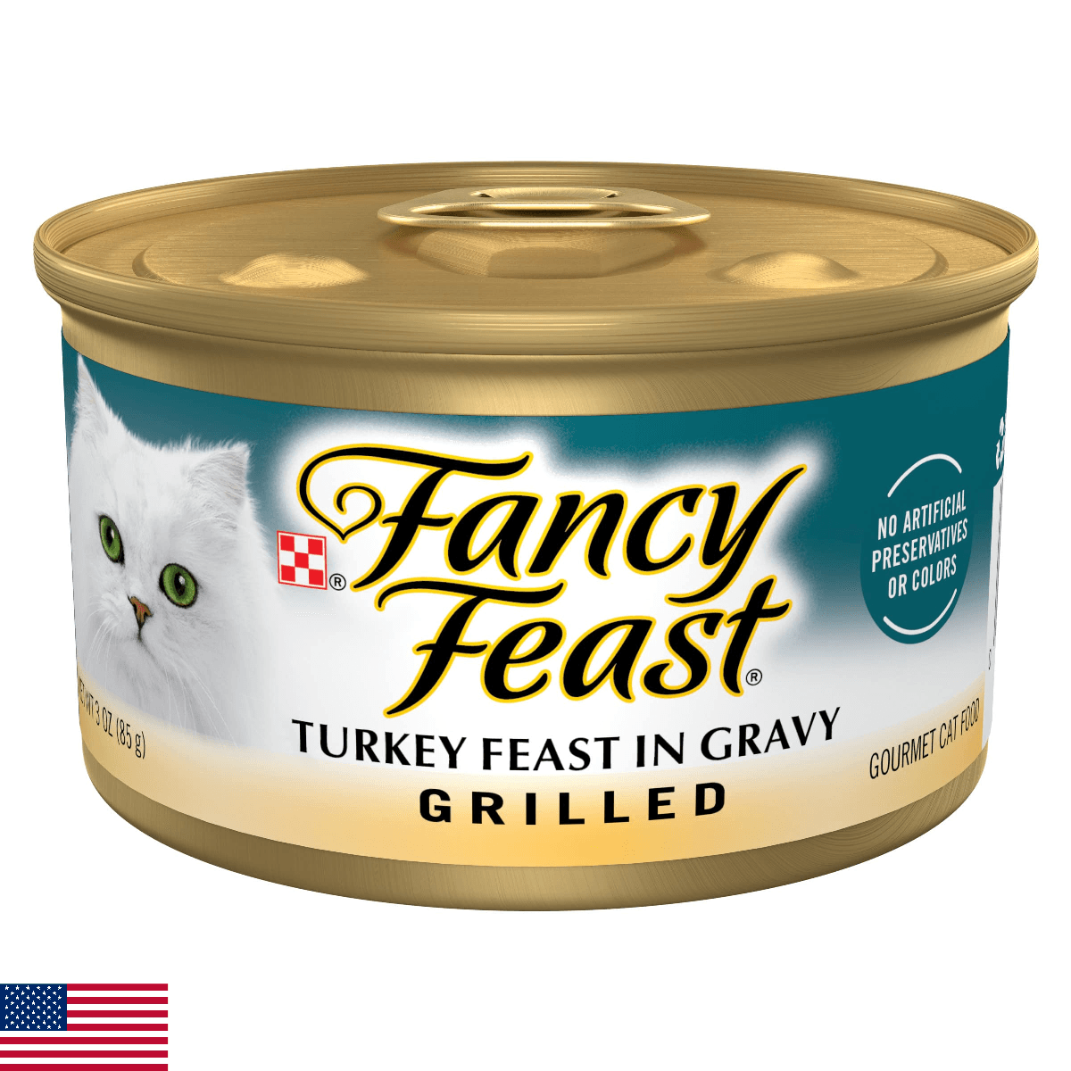 Purina Fancy Feast Grilled Wet Cat Food Turkey Feast in Wet Cat Food Gravy - (Pa - Image 1