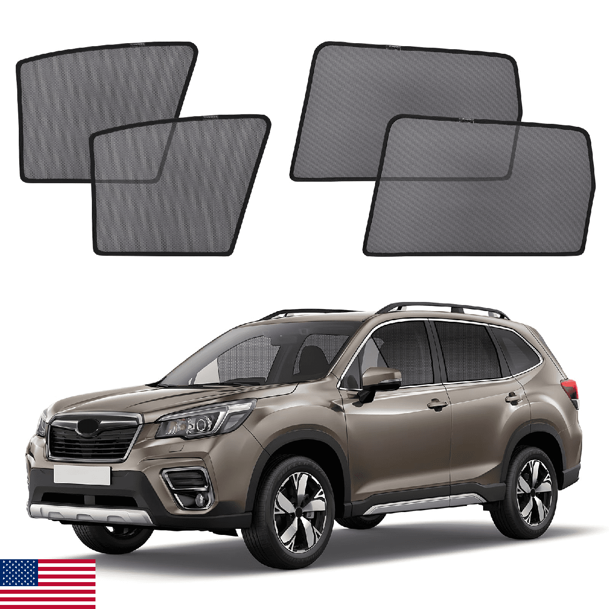 XCBYT Forester Window Shades for 2019-2024, 4PCS Side Window Sun Shades with Bre - Image 1