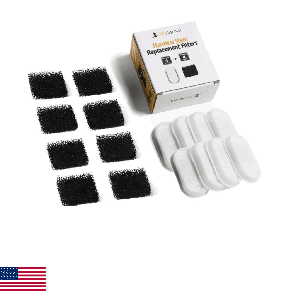 Wireless KittySpout 2.0 Filters for 135oz/4L (8) - Image 1