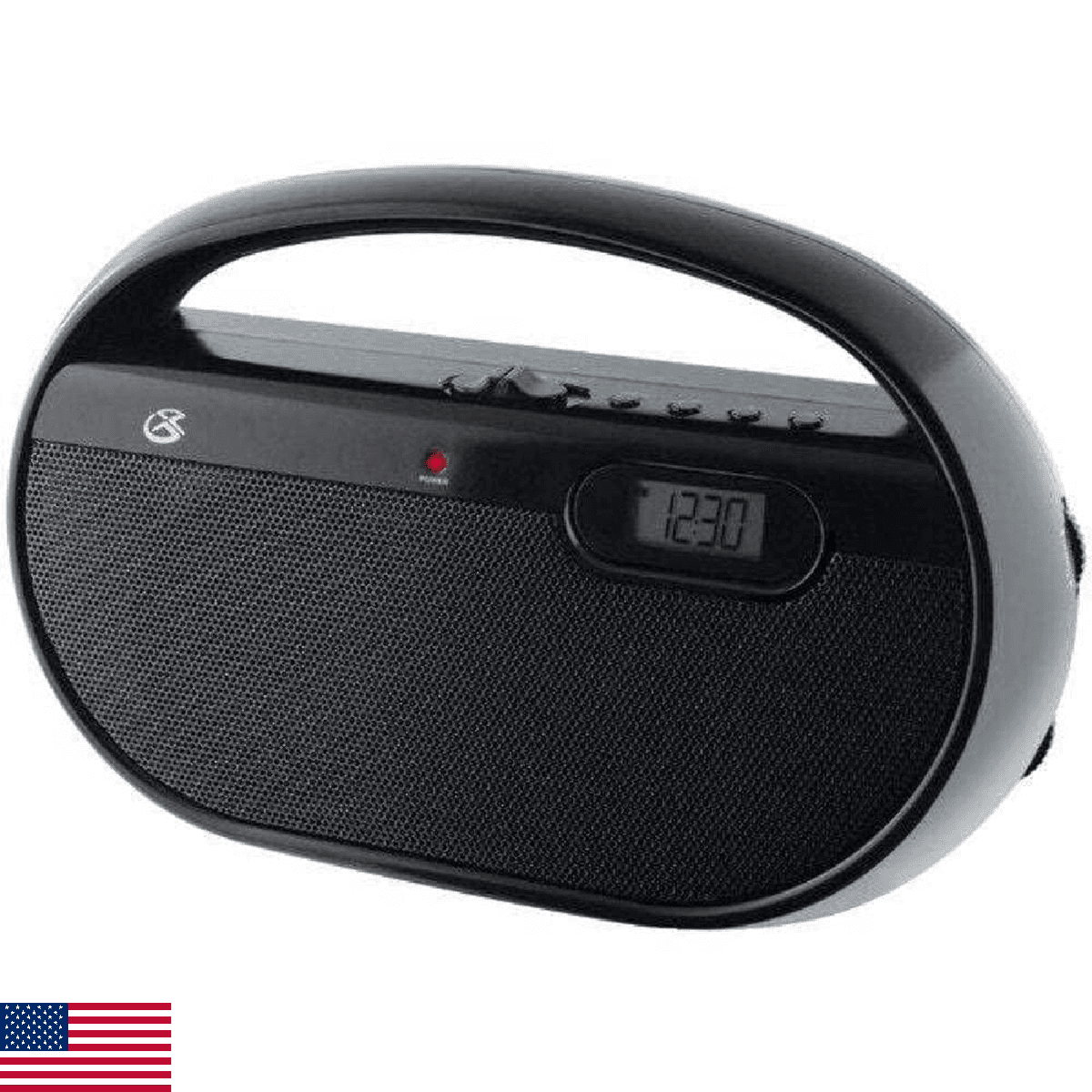 GPX R602B Portable AM/FM Radio Digital Clock Line-in Headphone Jack - Image 1