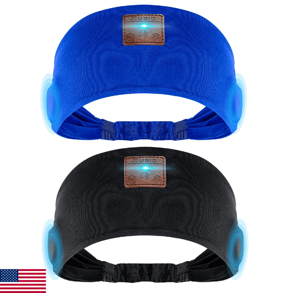 Mixiba 2-Pack Sleeping Headphones, Headband Headphones with Ultra-Thin HD Stereo - Image 1