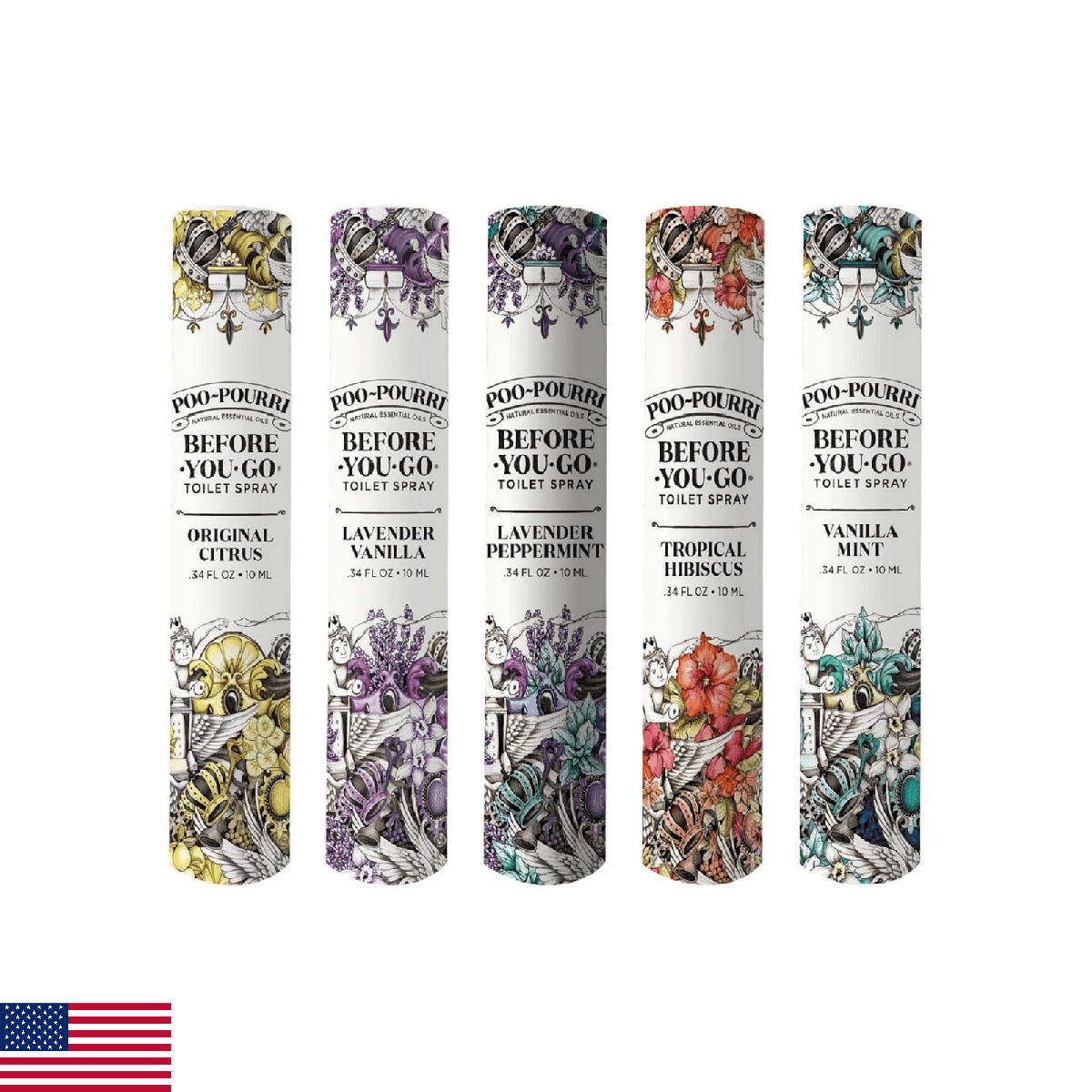 Poo-Pourri Before-You-Go Toilet Spray, Travel Essentials, .34 Fl Oz, In A Pinch - Image 1