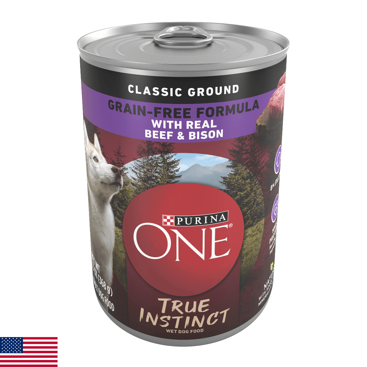 Purina ONE Wet Dog Food True Instinct Classic Ground Grain-Free Formula With Rea - Image 1
