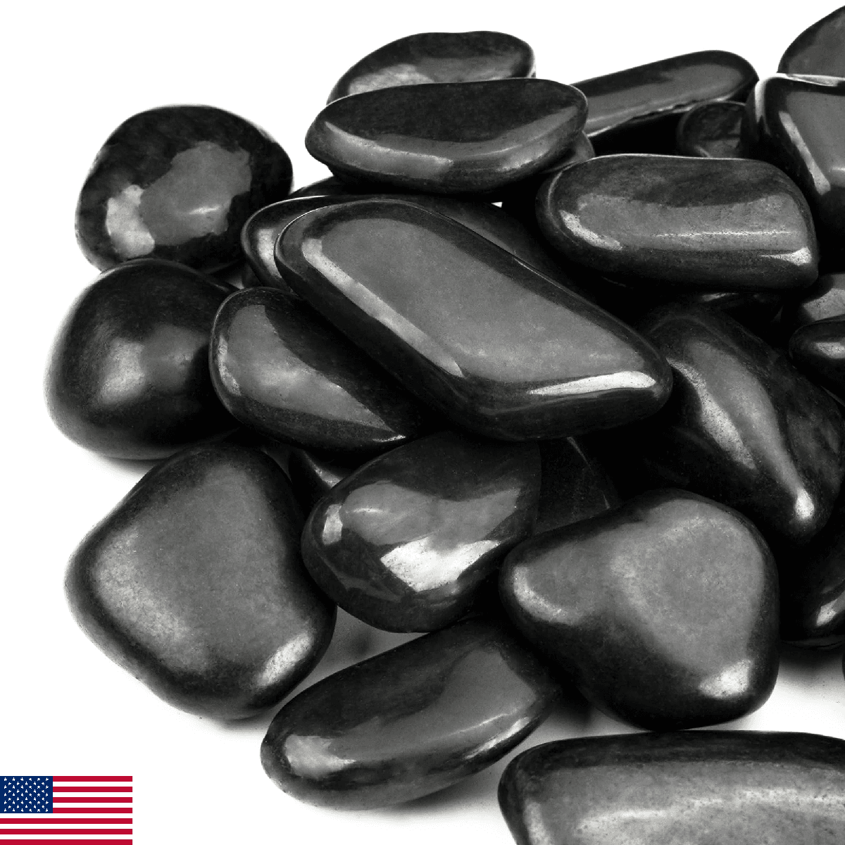 BIOMAND 18lb Black River Rocks for Plants, 1-3 Inch Pebbles for Indoor Plants, P - Image 1