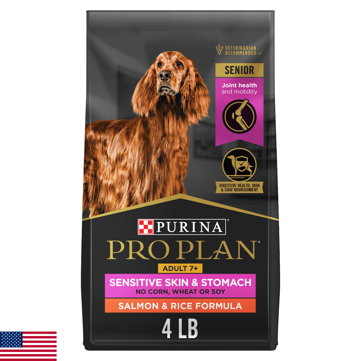 Purina Pro Plan Sensitive Skin and Stomach Dry Dog Food Senior Adult 7 Plus Salm - Image 1