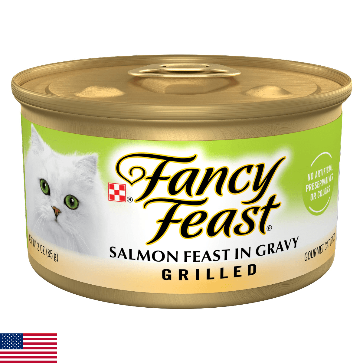 Purina Fancy Feast Grilled Wet Cat Food Salmon Feast in Wet Cat Food Gravy - (Pa - Image 1