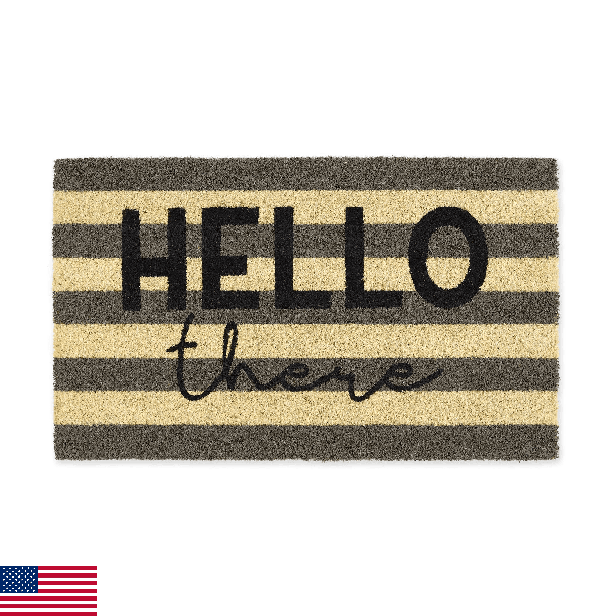 DII Natural Coir Doormat, Decorative Hello Mat, 17x29, Hello There - Image 1
