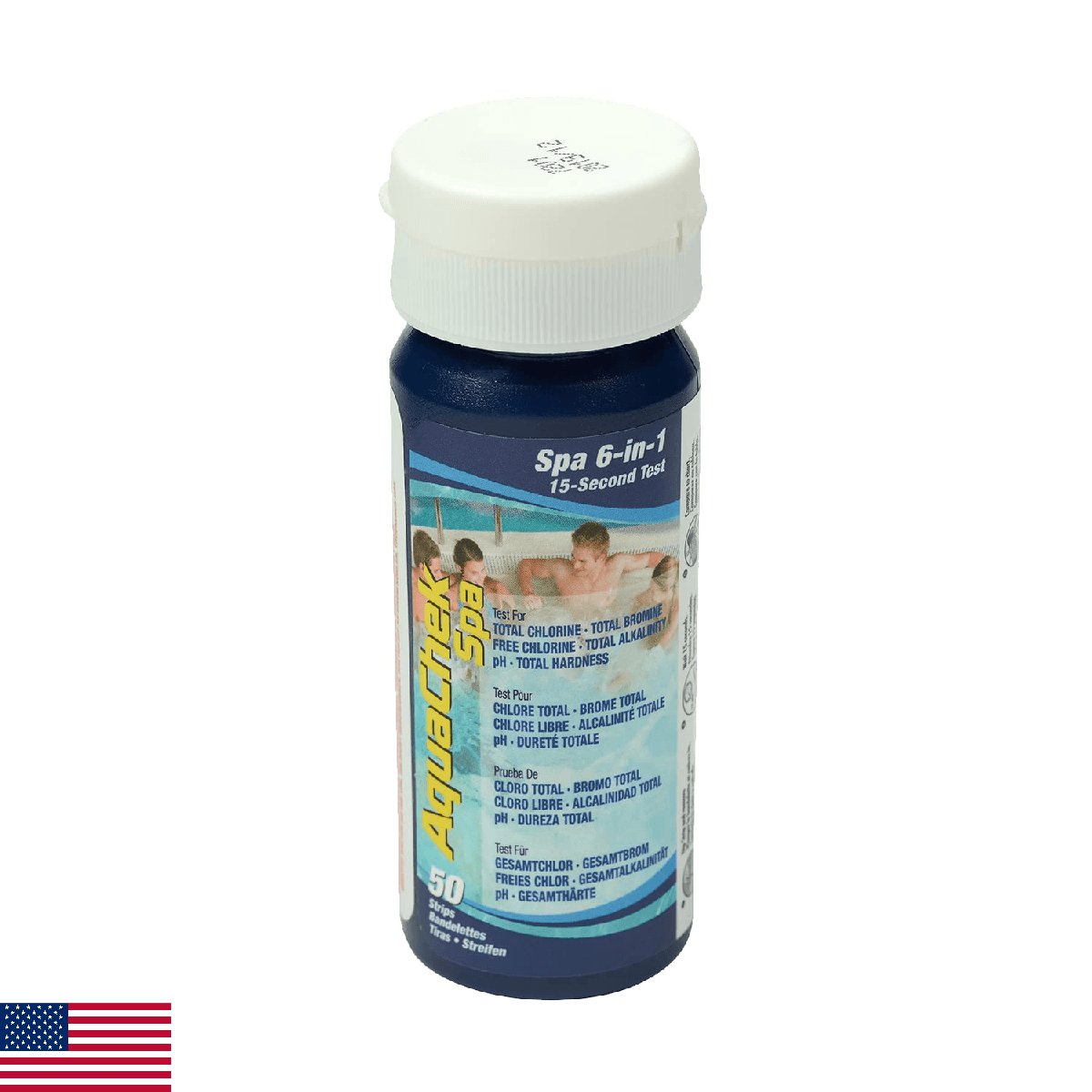 AquaChek SPA 6-in-1 Test Strips - Spa Test Strips for Total Bromine, Total Chlor - Image 1