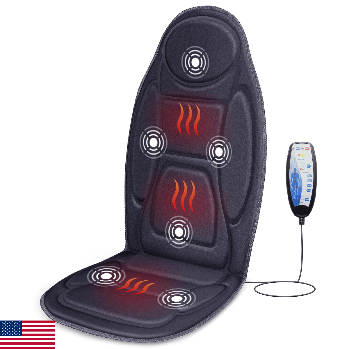 Snailax Back Massager with Heat, Vibration Massage Seat Cushion with 6 Vibrating - Image 1