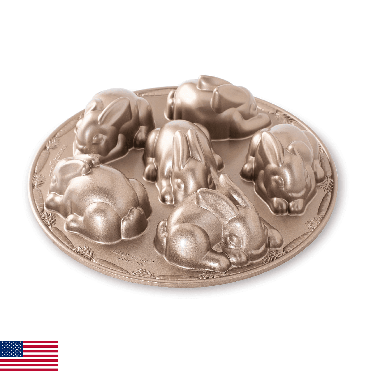 Nordic Ware Baby Bunny Cakelet, 4.5 Cup Capacity, Toffee - Image 1