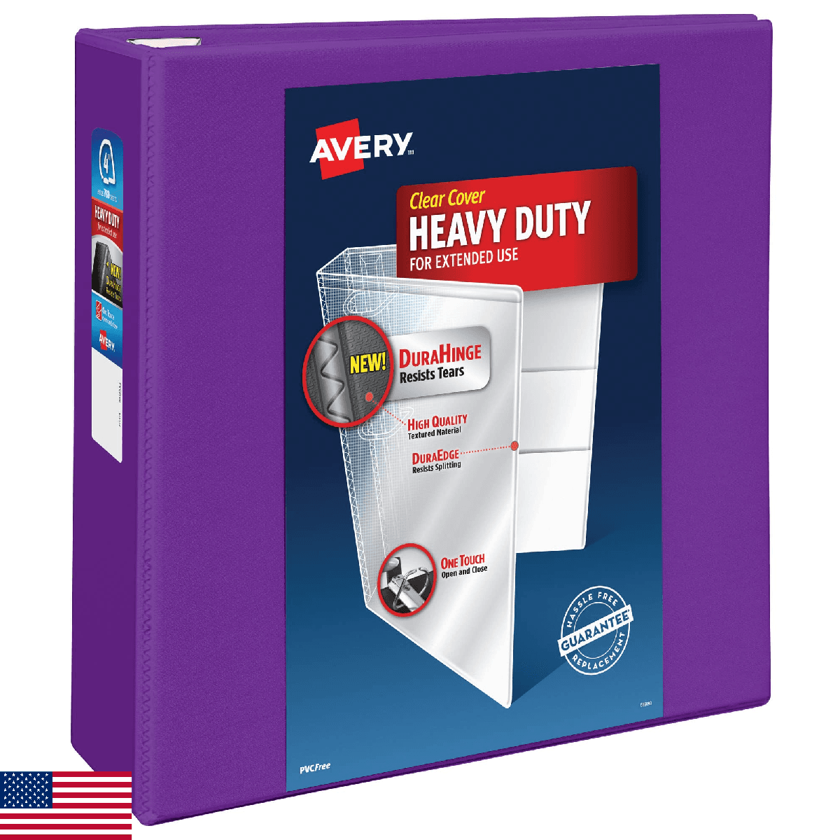 Avery Heavy-Duty View 3 Ring Binder, 4 Inch One Touch EZD Rings, 4.5 Inch Spine, - Image 1