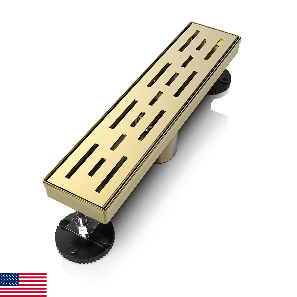 WEBANG 12 Inch Linear Shower Drain Rectangular Floor Drain with Accessories Rain - Image 1