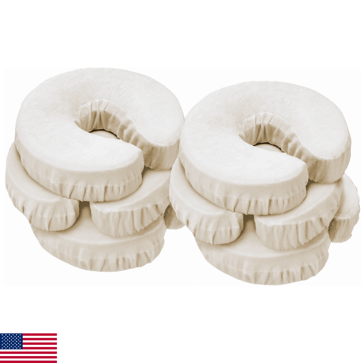 Master Massage Pack of 6 Flannel Face Cradle Covers for Massage Tables- 100% Cot - Image 1