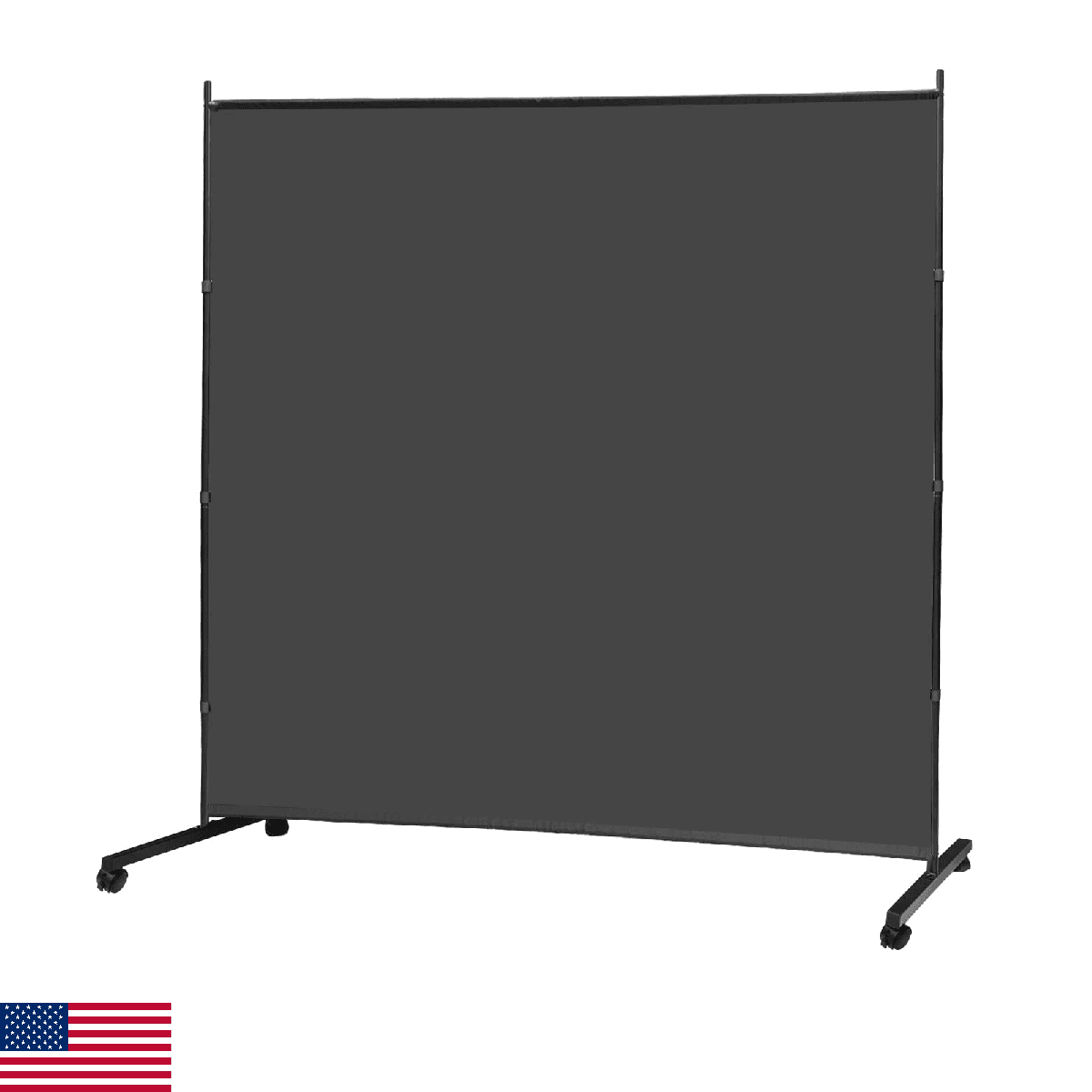 MAYOLIAH Large Single Panel Room Divider on Wheels 71x75 Grey Rolling Privacy Sc - Image 1
