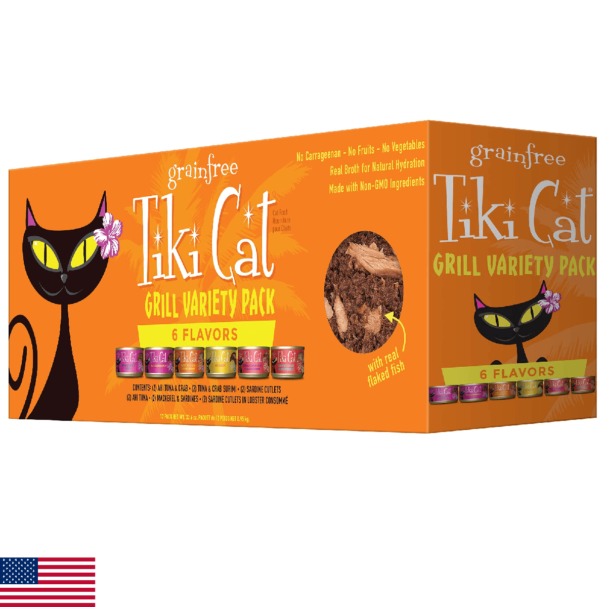 Tiki Cat Grill Wet Cat Food, Variety Pack, 2.8 oz. Cans (12 Count) - Image 1